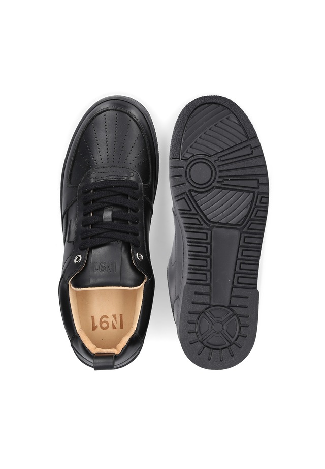 N91 Sneaker »Bball M AB Herrensneaker« Turnschuh Leder handgefertigt, sportlicher Freizeitschuh Herren