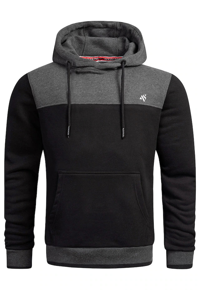 Alessandro Salvarini Kapuzenpullover »ASLerio« mit großer Kapuze, mit Kapuze