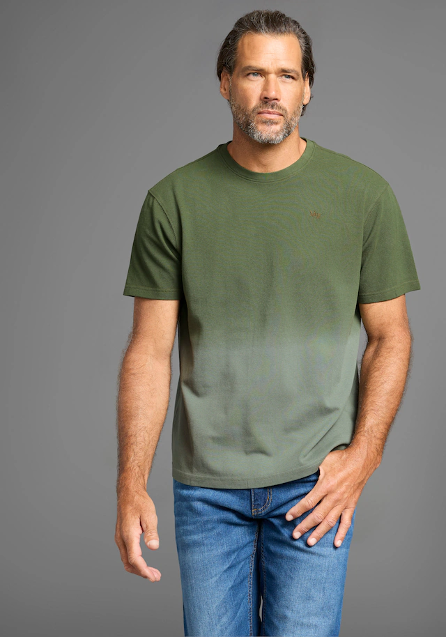Man's World T-Shirt Kurzarm, Regular Fit, unifarben, Rundhalsausschnitt