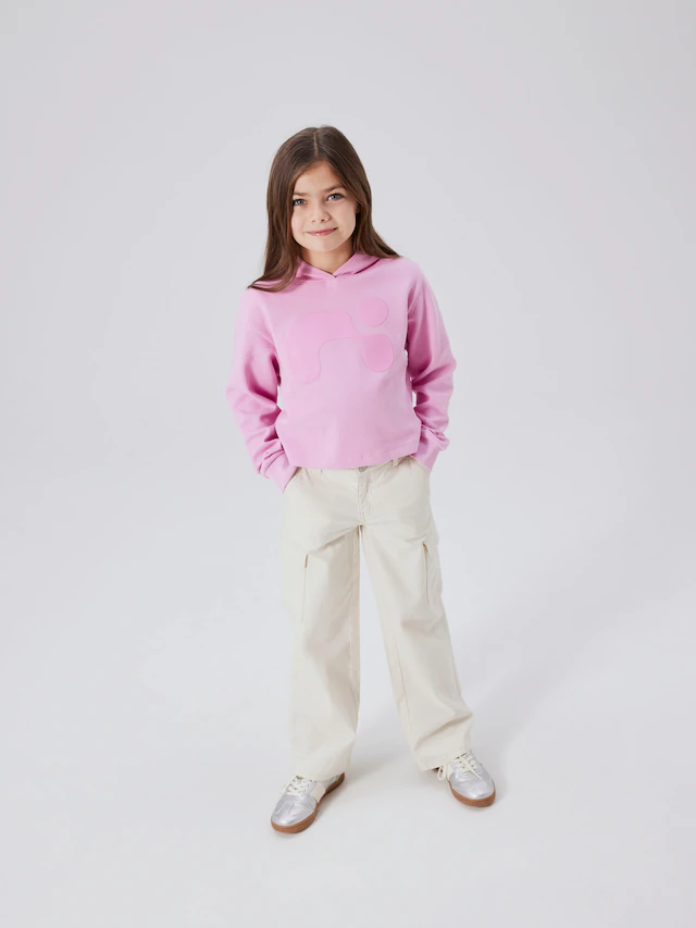 Name It Cargohose »NKFROSE für Mädchen mit Cargotaschen und Stretch« unifarben, modisch, regular fit, Baumwollmischung, Web