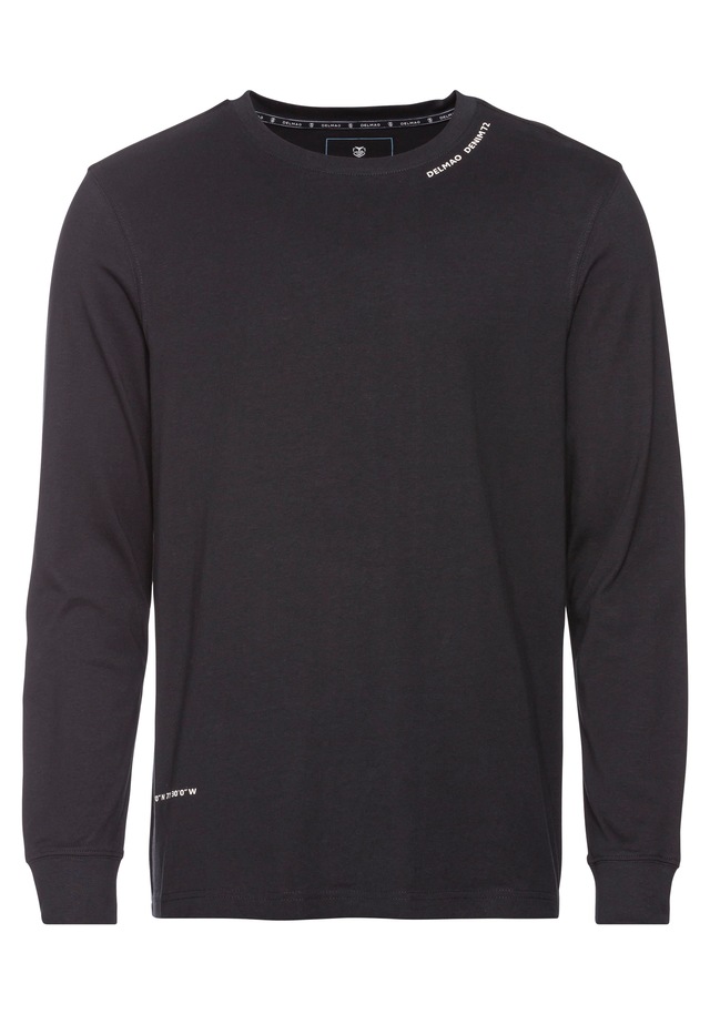 DELMAO Rundhalsshirt schmal geschnitten, mit Print, aus 100% Baumwolle
