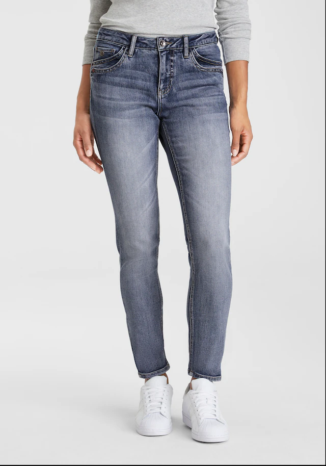 H.I.S 5-Pocket-Jeans »ariaMS« normale Leibhöhe, Röhrenjeans, mit Used-Waschung, 5-Pocket-Style