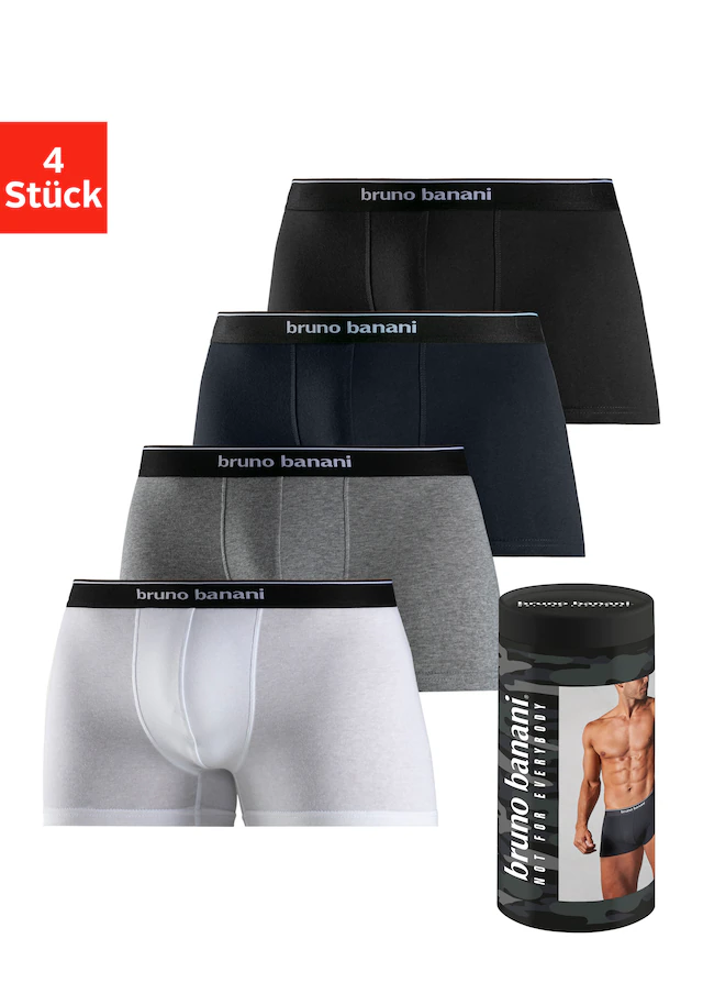 Bruno Banani Boxer »Boxershorts für Herren« Dose, 4 Stk. in der Dose verpackt