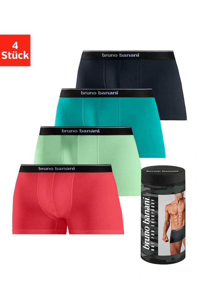 Bruno Banani Boxer »Boxershorts für Herren« Dose, 4 Stk. in der Dose verpackt