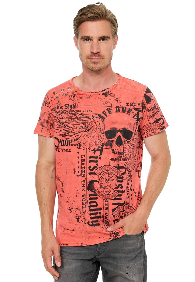 Rusty Neal T-Shirt »Rusty Neal« mit Allover-Print