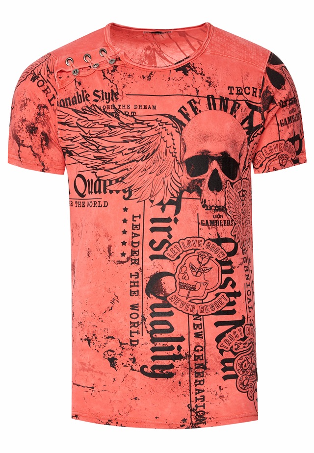 Rusty Neal T-Shirt »Rusty Neal« mit Allover-Print