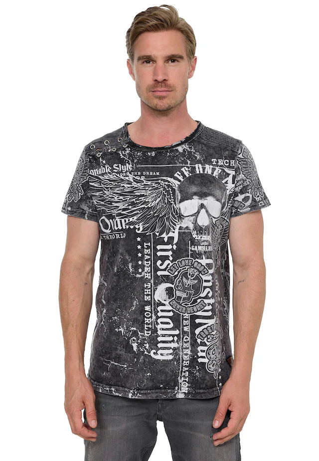 Rusty Neal T-Shirt »Rusty Neal« mit Allover-Print
