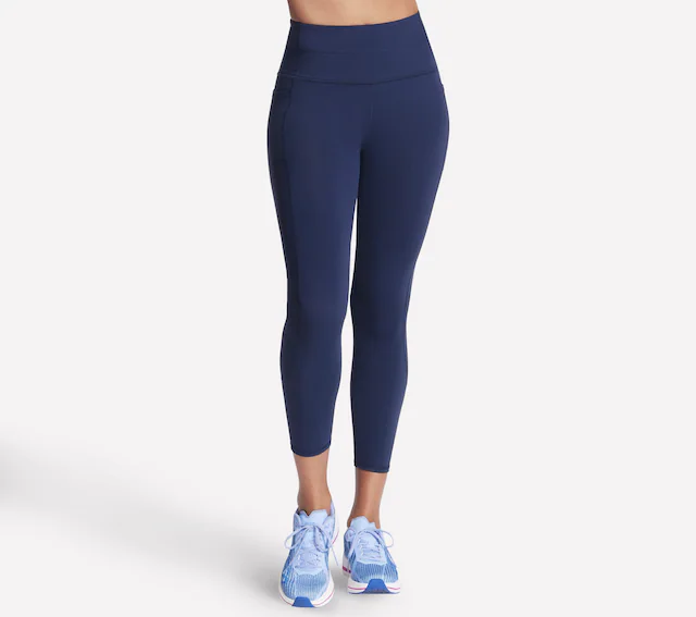 Skechers 7/8-Leggings mit Seitennahttaschen, aus Jersey-Material, schmale Beinform