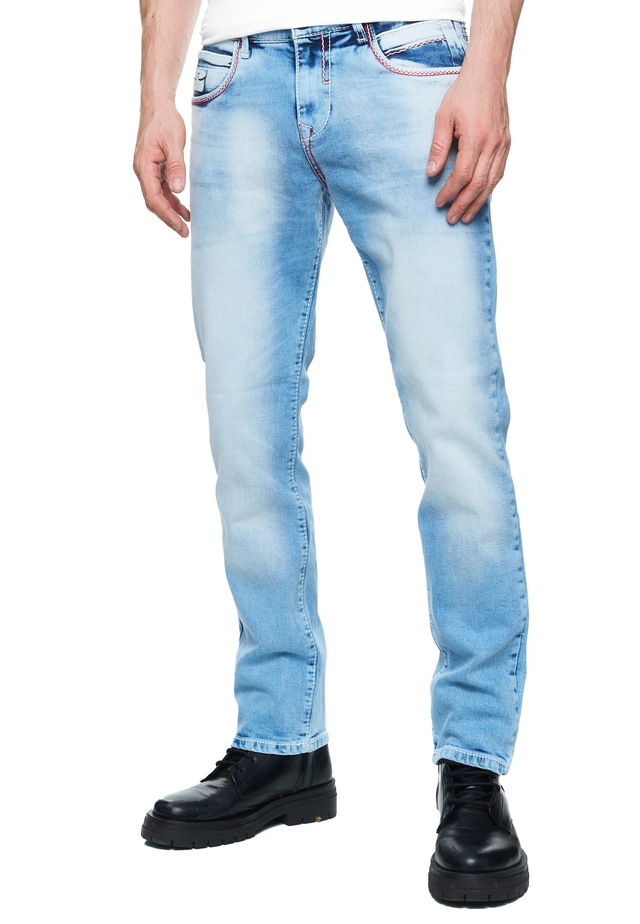 Rusty Neal Straight-Jeans »TOYAMA« mit coolen Kontrastnähten