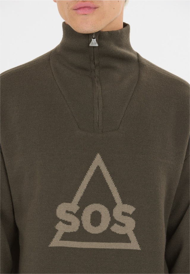 SOS Langarmshirt »Tignes« mit hochabschließendem Kragen