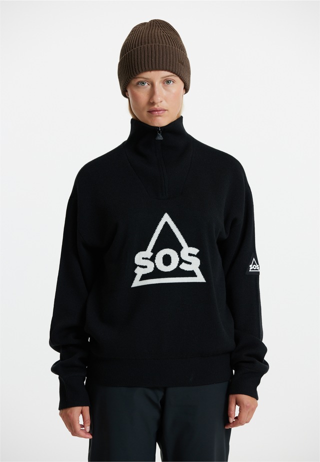 SOS Langarmshirt »Tignes« mit hochabschließendem Kragen