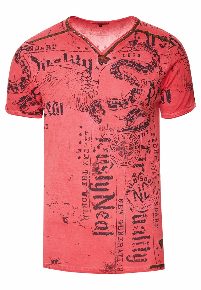 Rusty Neal T-Shirt mit Allover-Druck