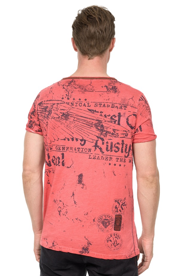 Rusty Neal T-Shirt mit Allover-Druck