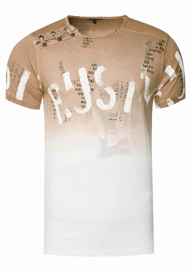 Rusty Neal T-Shirt mit farblichem Übergang