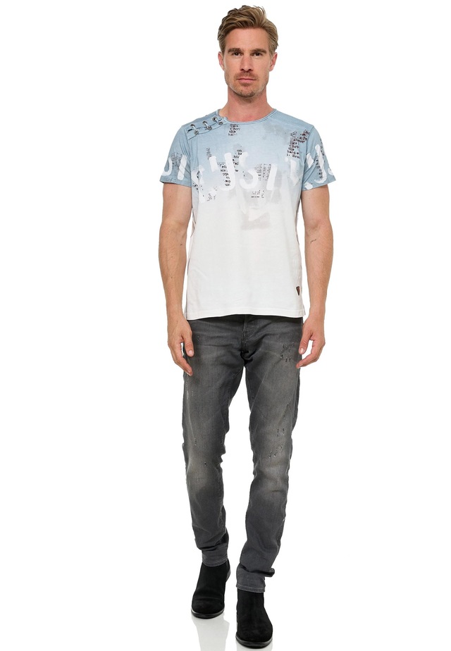 Rusty Neal T-Shirt mit farblichem Übergang