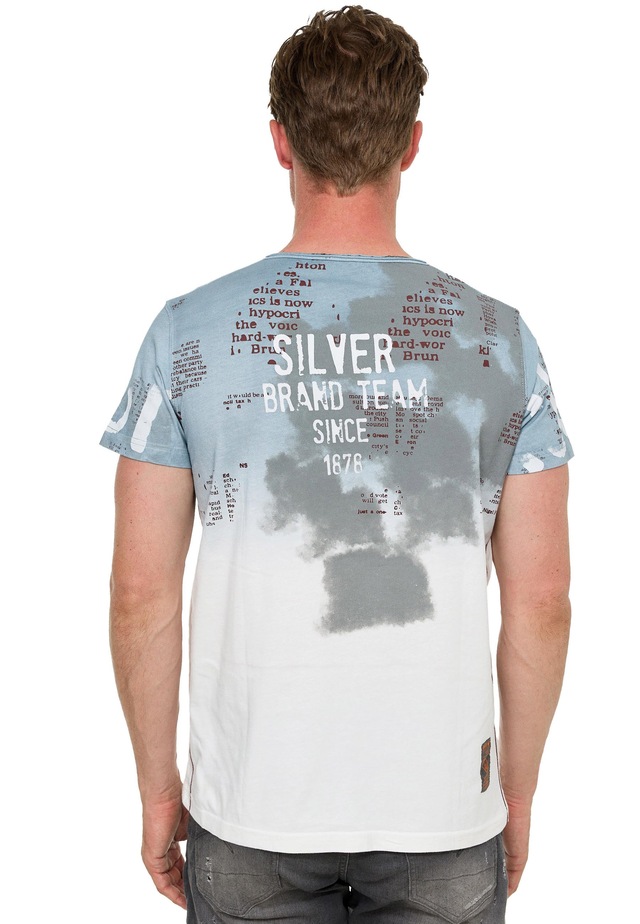 Rusty Neal T-Shirt mit farblichem Übergang