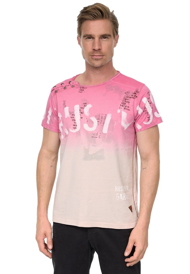 Rusty Neal T-Shirt mit farblichem Übergang