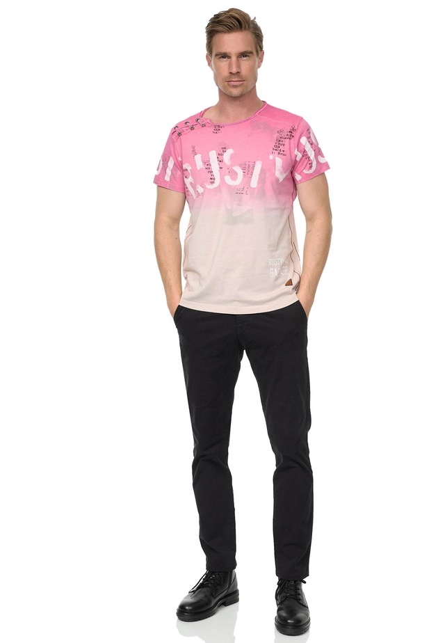 Rusty Neal T-Shirt mit farblichem Übergang