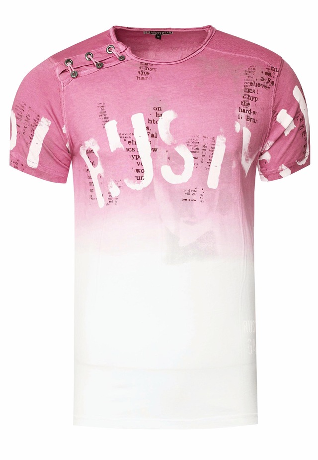 Rusty Neal T-Shirt mit farblichem Übergang