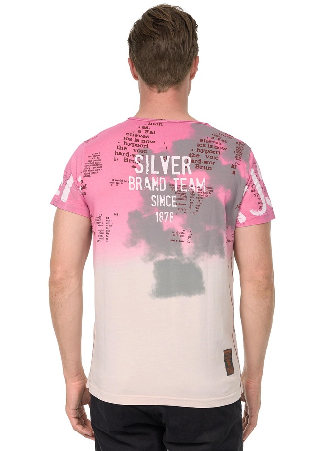 Rusty Neal T-Shirt mit farblichem Übergang