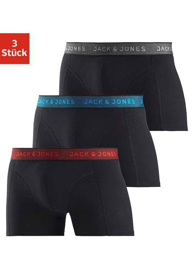 Jack & Jones Boxer »JAC Waistband Trunks« Packung, 3er-Pack, 3 Stk.