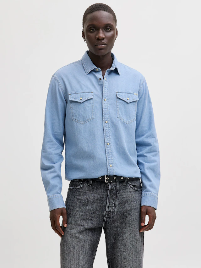 Jack & Jones Langarmhemd »JJESHERIDAN SHIRT L/S NOOS« mit angesetzter Brusttasche