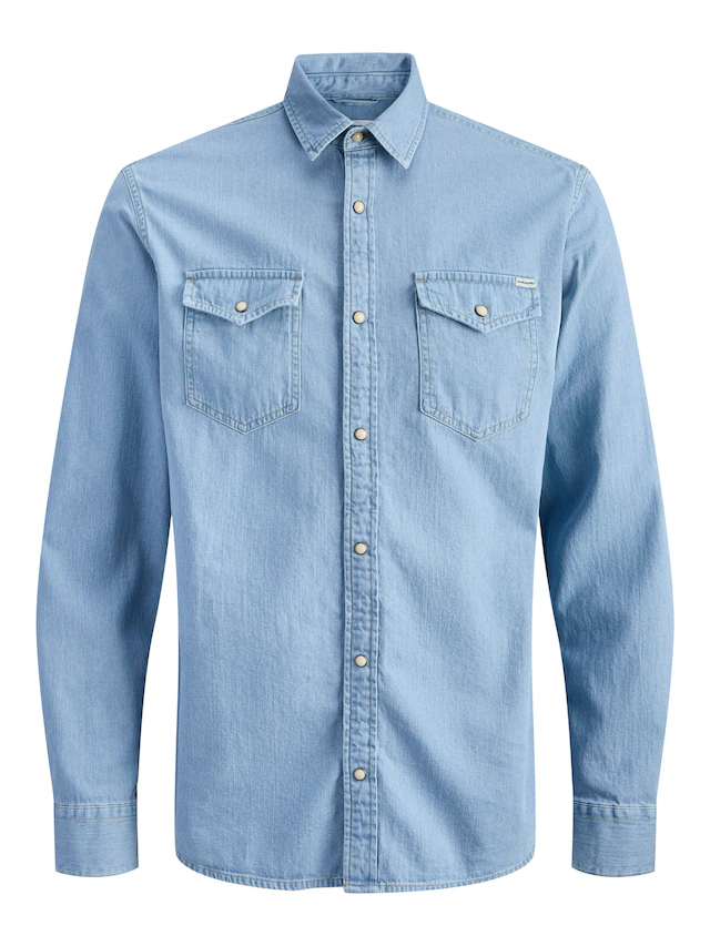 Jack & Jones Langarmhemd »JJESHERIDAN SHIRT L/S NOOS« mit angesetzter Brusttasche