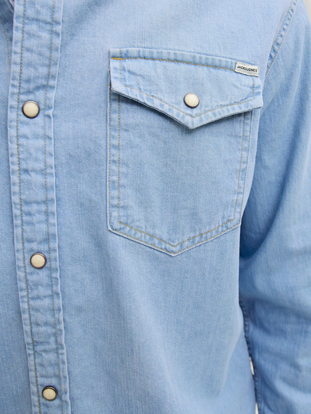 Jack & Jones Langarmhemd »JJESHERIDAN SHIRT L/S NOOS« mit angesetzter Brusttasche