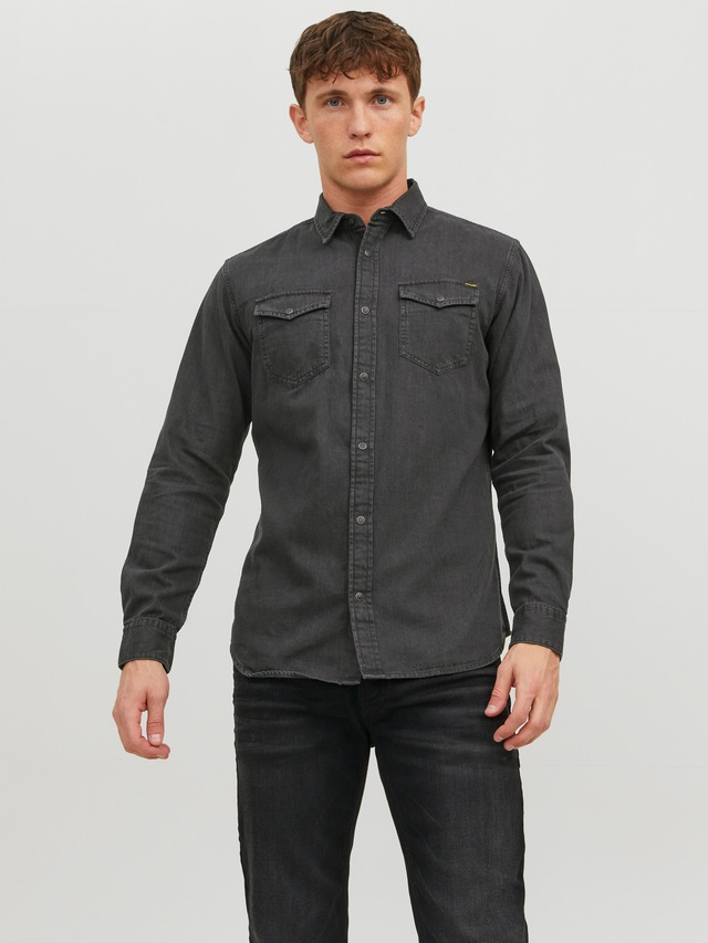 Jack & Jones Langarmhemd »JJESHERIDAN SHIRT L/S NOOS« mit angesetzter Brusttasche