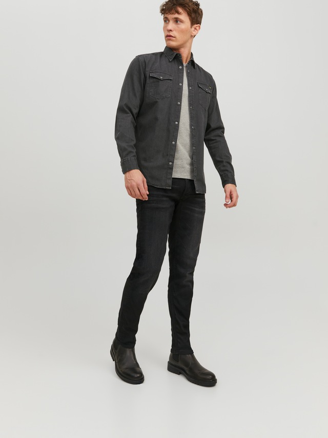 Jack & Jones Langarmhemd »JJESHERIDAN SHIRT L/S NOOS« mit angesetzter Brusttasche