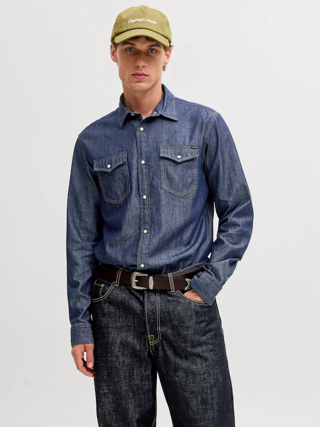 Jack & Jones Langarmhemd »JJESHERIDAN SHIRT L/S NOOS« mit angesetzter Brusttasche