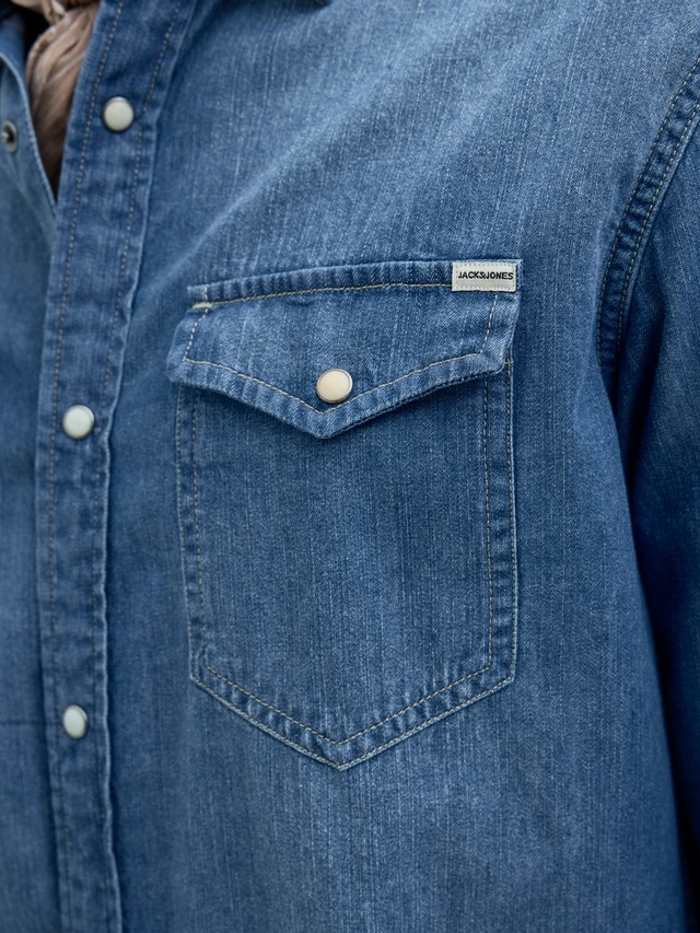 Jack & Jones Langarmhemd »JJESHERIDAN SHIRT L/S NOOS« mit angesetzter Brusttasche