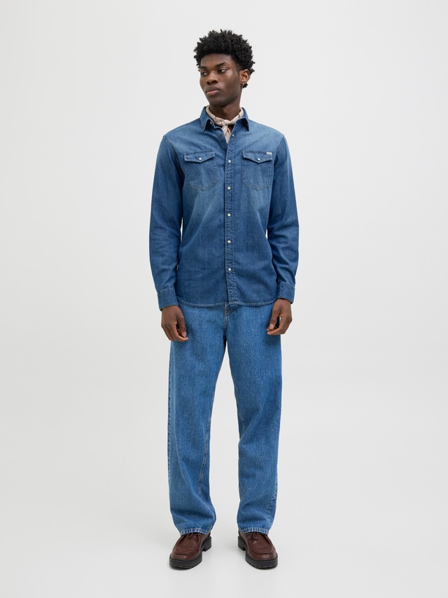 Jack & Jones Langarmhemd »JJESHERIDAN SHIRT L/S NOOS« mit angesetzter Brusttasche