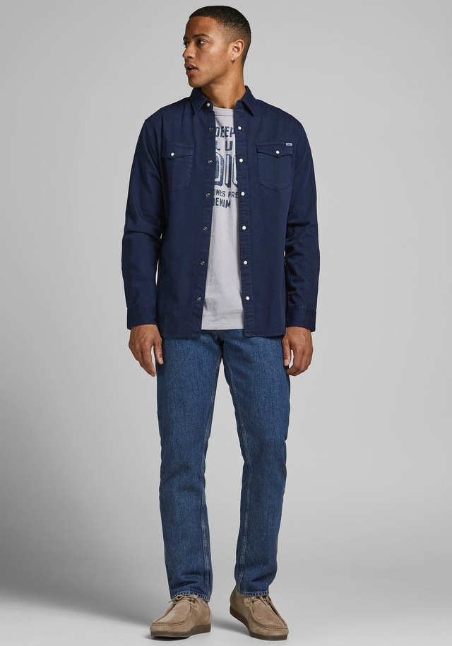 Jack & Jones Langarmhemd »JJESHERIDAN SHIRT L/S NOOS« mit angesetzter Brusttasche