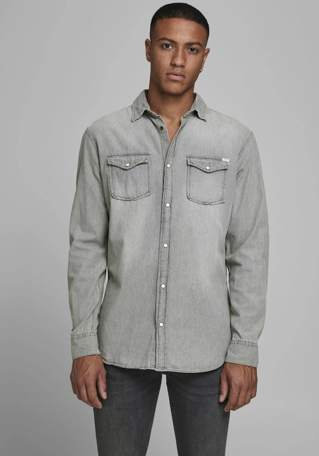 Jack & Jones Langarmhemd »JJESHERIDAN SHIRT L/S NOOS« mit angesetzter Brusttasche
