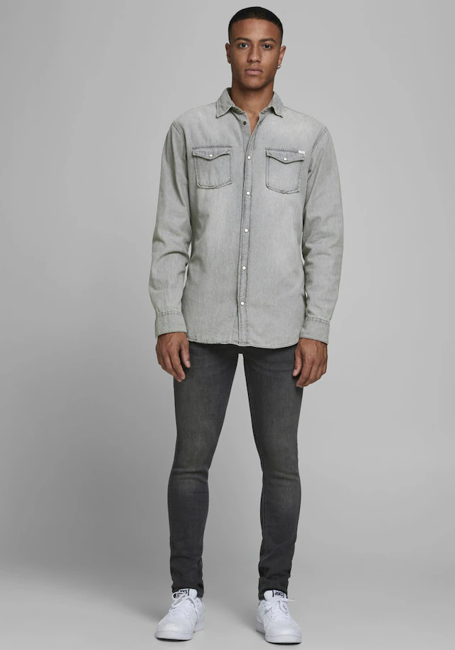 Jack & Jones Langarmhemd »JJESHERIDAN SHIRT L/S NOOS« mit angesetzter Brusttasche