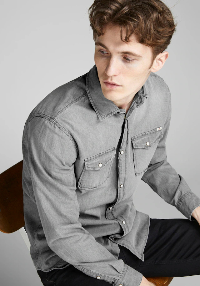 Jack & Jones Langarmhemd »JJESHERIDAN SHIRT L/S NOOS« mit angesetzter Brusttasche