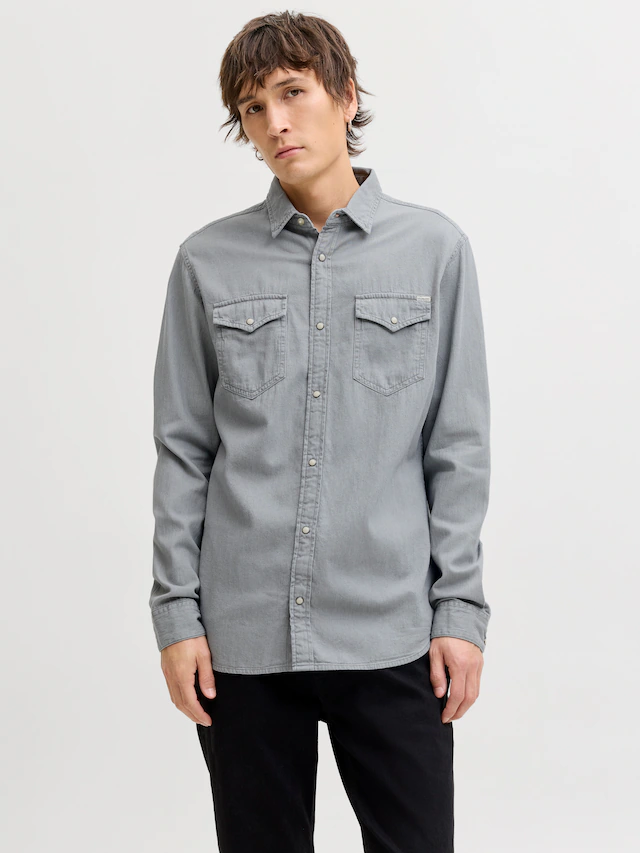 Jack & Jones Langarmhemd »JJESHERIDAN SHIRT L/S NOOS« mit angesetzter Brusttasche