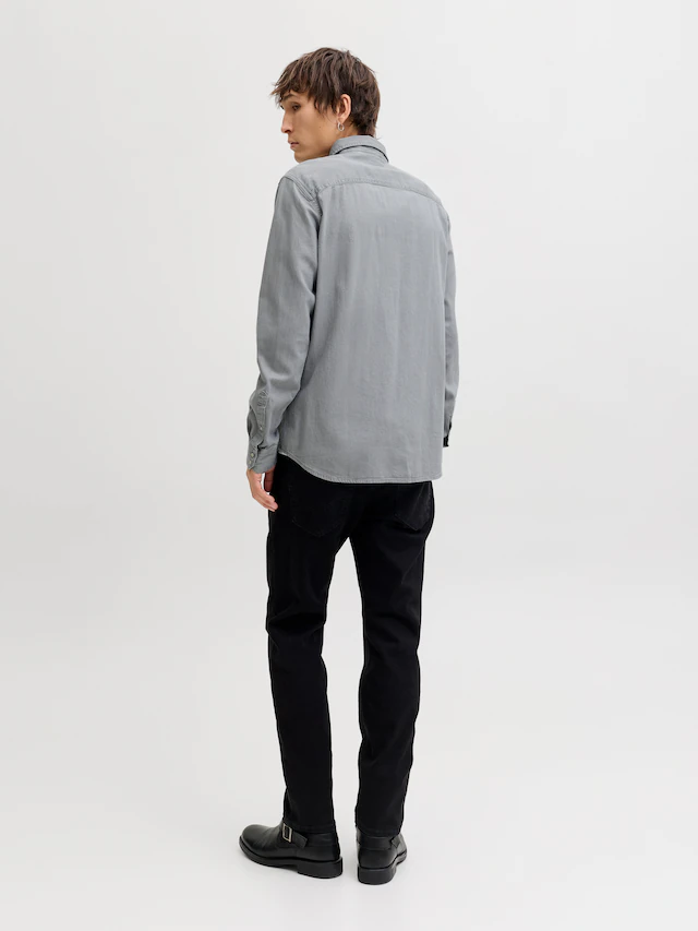 Jack & Jones Langarmhemd »JJESHERIDAN SHIRT L/S NOOS« mit angesetzter Brusttasche