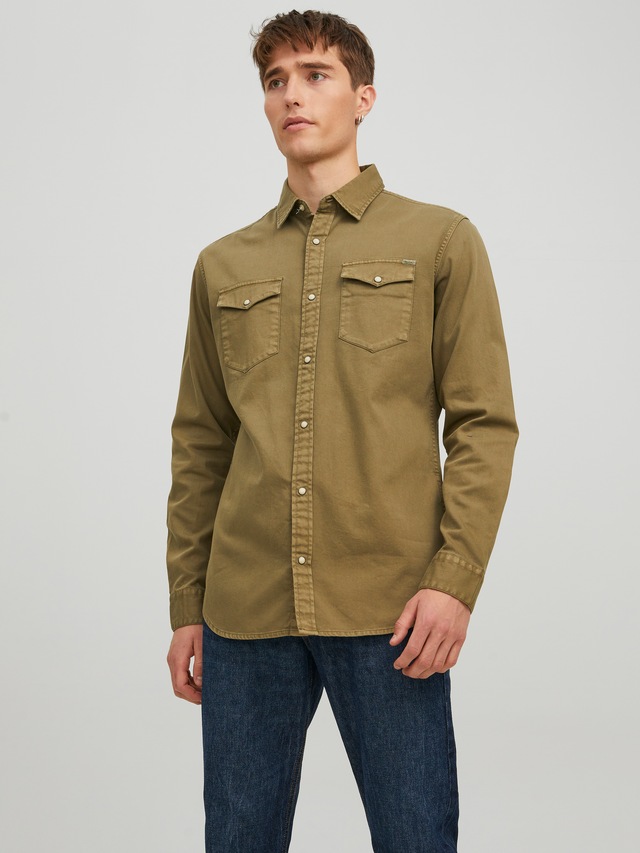 Jack & Jones Langarmhemd »JJESHERIDAN SHIRT L/S NOOS« mit angesetzter Brusttasche