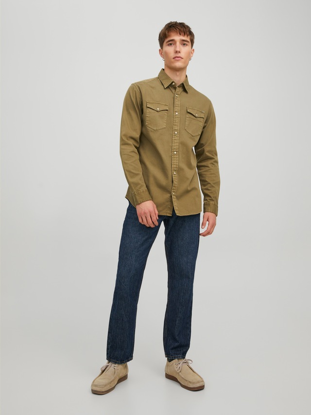 Jack & Jones Langarmhemd »JJESHERIDAN SHIRT L/S NOOS« mit angesetzter Brusttasche