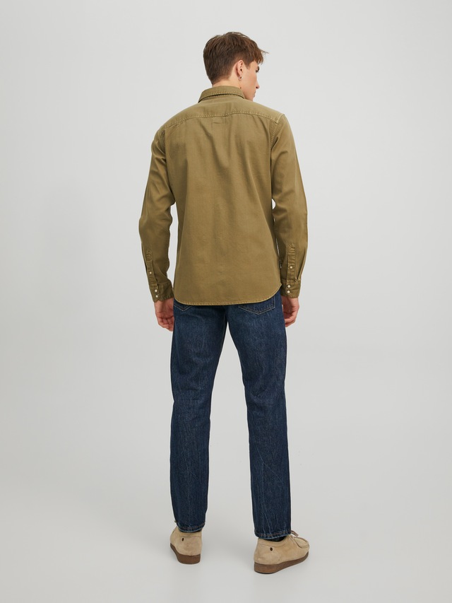 Jack & Jones Langarmhemd »JJESHERIDAN SHIRT L/S NOOS« mit angesetzter Brusttasche