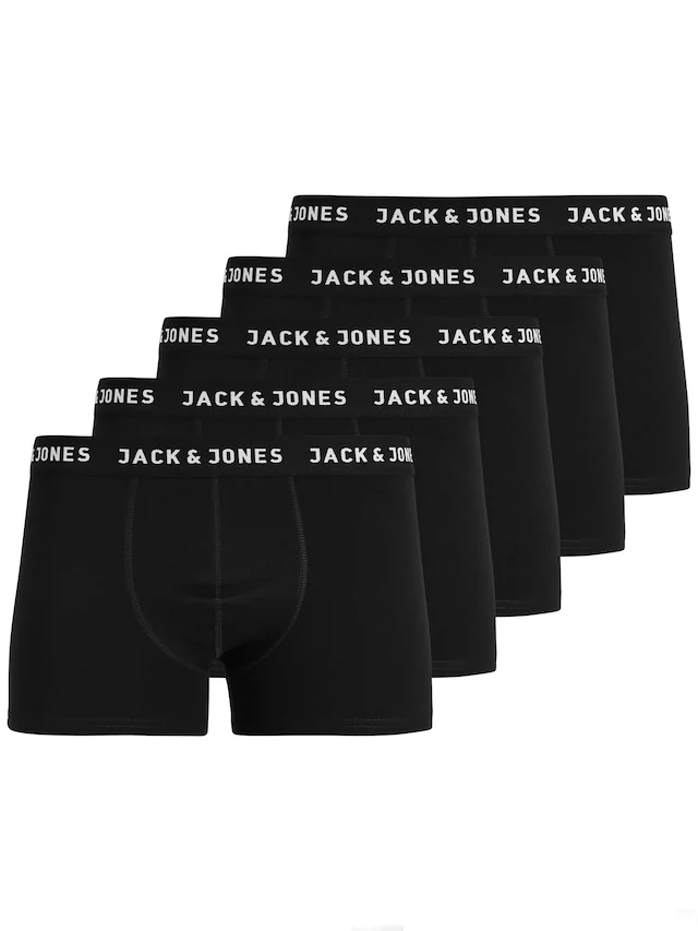 Jack & Jones Boxer »JACHUEY im Fünferpack mit toniger Naht und elastischem Bund« Packung, 5er-Pack, 5 Stk. unifarben, modisch, eng anliegend, Baumwollmischung