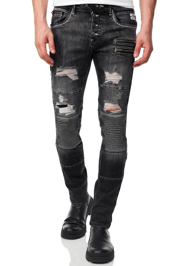 Rusty Neal Slim-fit-Jeans »MISATO« im modischen Used-Look