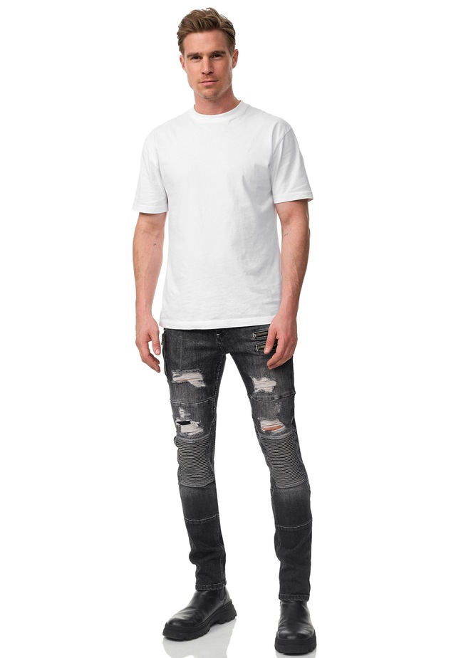 Rusty Neal Slim-fit-Jeans »MISATO« im modischen Used-Look