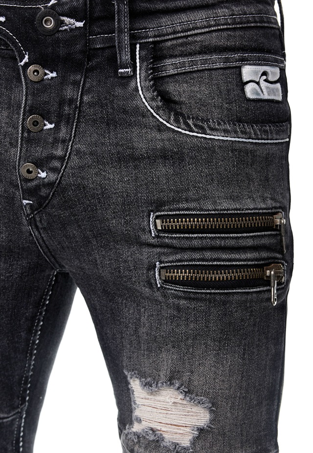 Rusty Neal Slim-fit-Jeans »MISATO« im modischen Used-Look