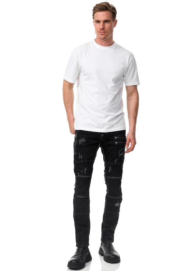 Rusty Neal Slim-fit-Jeans »MISATO« im modischen Used-Look