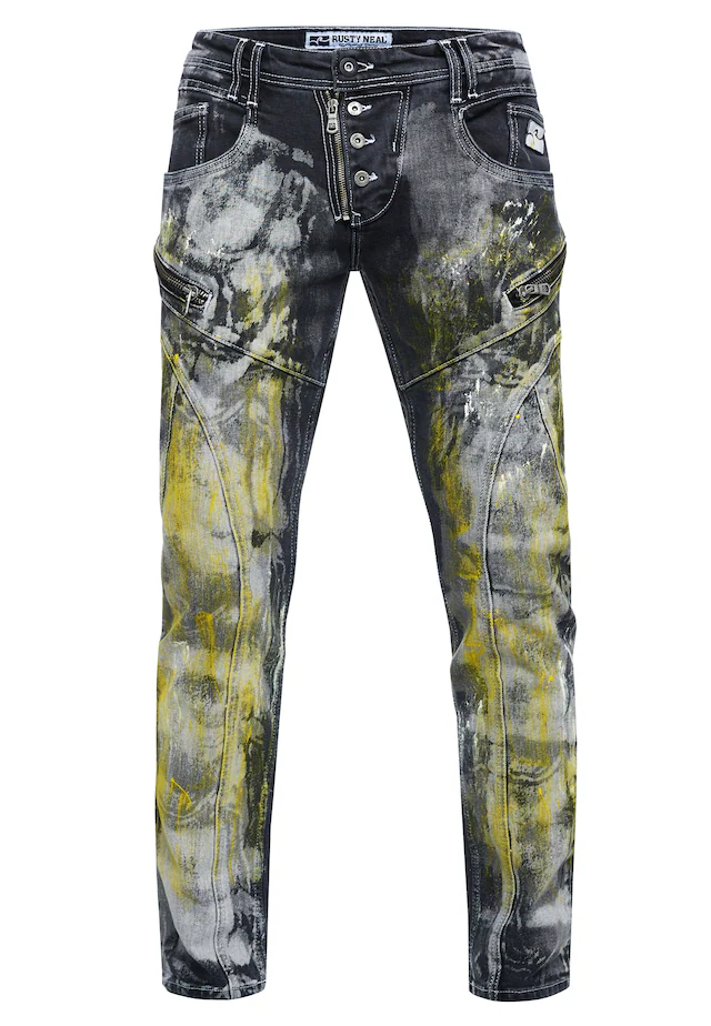 Rusty Neal Straight-Jeans »MORI« mit trendigen Zierelementen