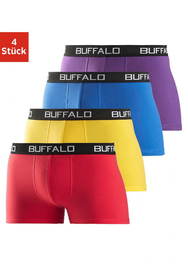 Buffalo Boxer »Boxershorts für Herren« Packung, 4 Stk. aus Baumwoll-Mix