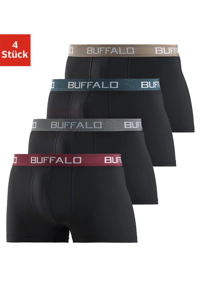 Buffalo Boxer »Boxershorts für Herren« Packung, 4 Stk. aus Baumwoll-Mix
